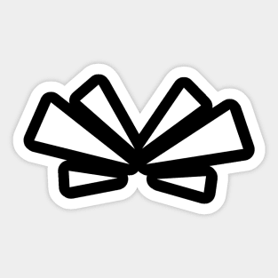 Interlocking white spikes Sticker